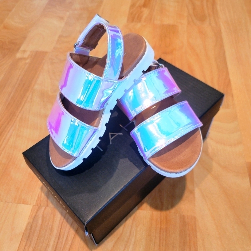 Tahari Iridescent Multicolor Sandals Baby Girl Size 5